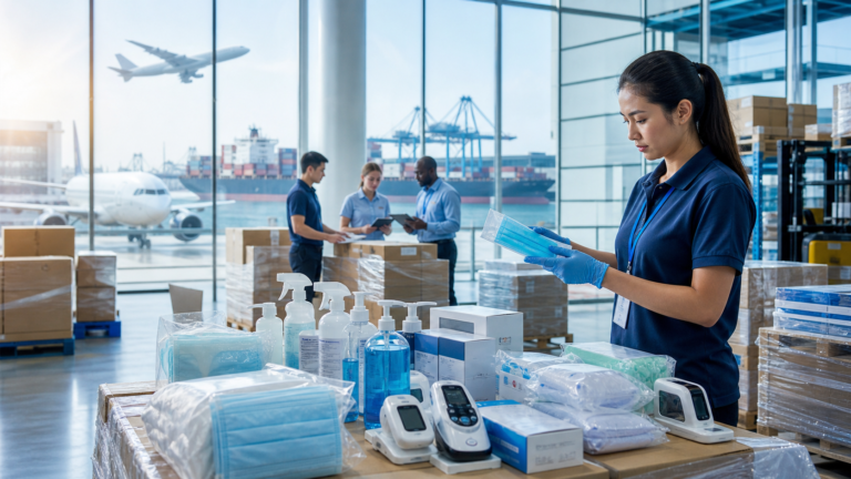 Quality-checked medical products prepared for international distribution